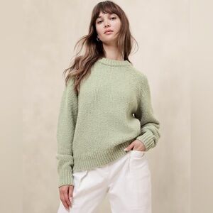 Banana Republic Cotton/Wool Blend Boucle Pullover Sweater Womens Size Medium